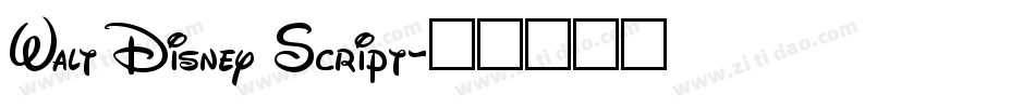 Walt Disney Script字体转换